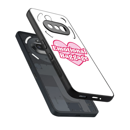 Emotional Baggage sleek nothing phone 3a cover with tempered glass back and TPU edges