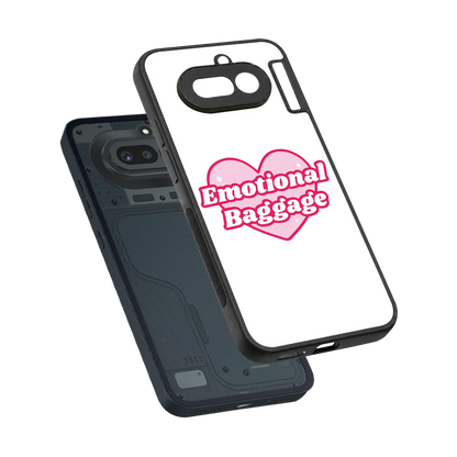 Emotional Baggage sleek nothing phone 4a cover with tempered glass back and TPU edges