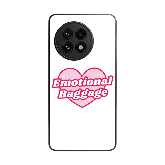 Emotional Baggage back phone cover | glass case for oneplus 13r
