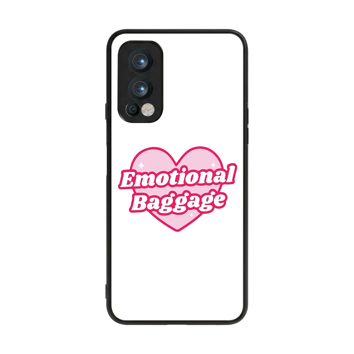 Emotional Baggage back phone cover | glass case for oneplus nord 2