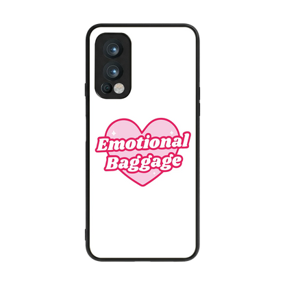 Emotional Baggage back phone cover | glass case for oneplus nord 2