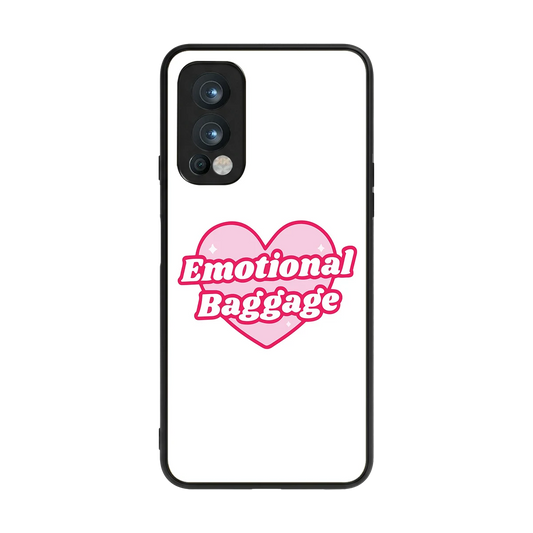 Emotional Baggage back phone cover | glass case for oneplus nord 2