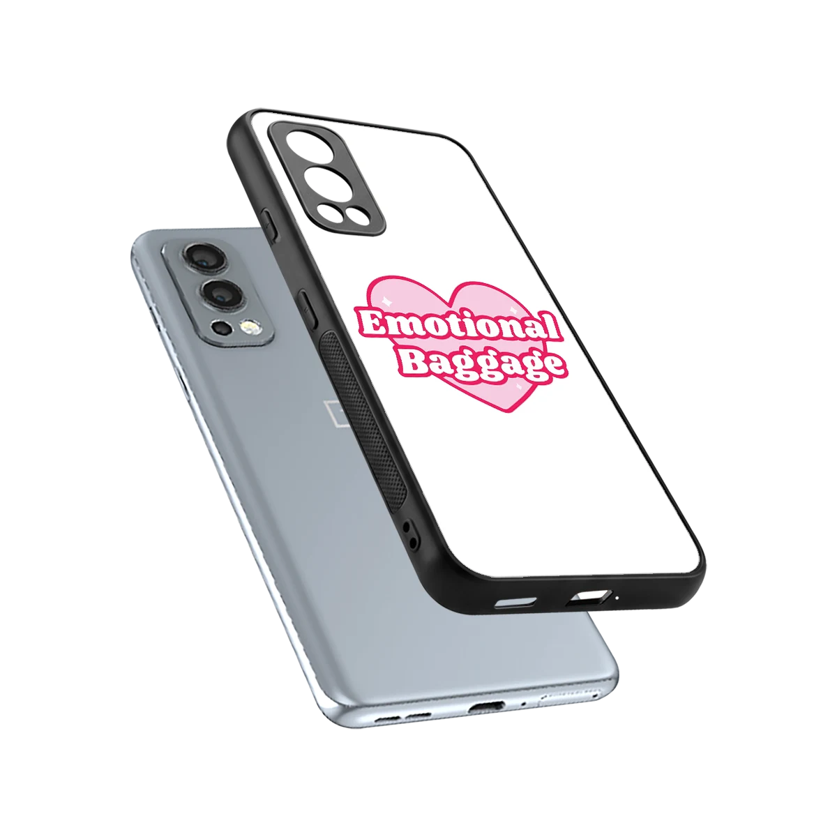Emotional Baggage sleek oneplus nord 2 cover with tempered glass back and TPU edges