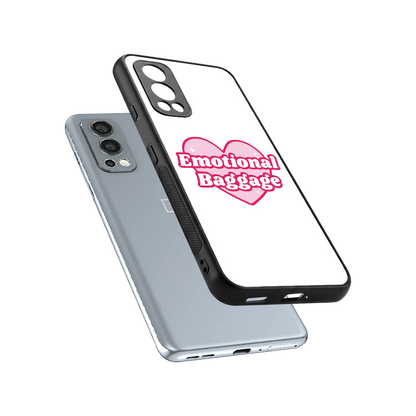 Emotional Baggage sleek oneplus nord 2 cover with tempered glass back and TPU edges