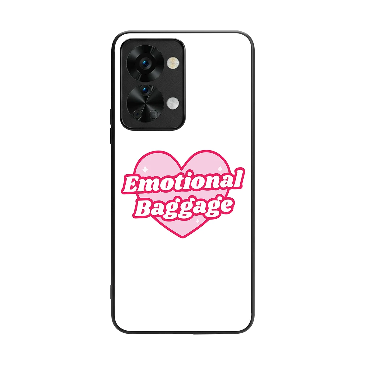 Emotional Baggage back phone cover | glass case for oneplus nord 2t