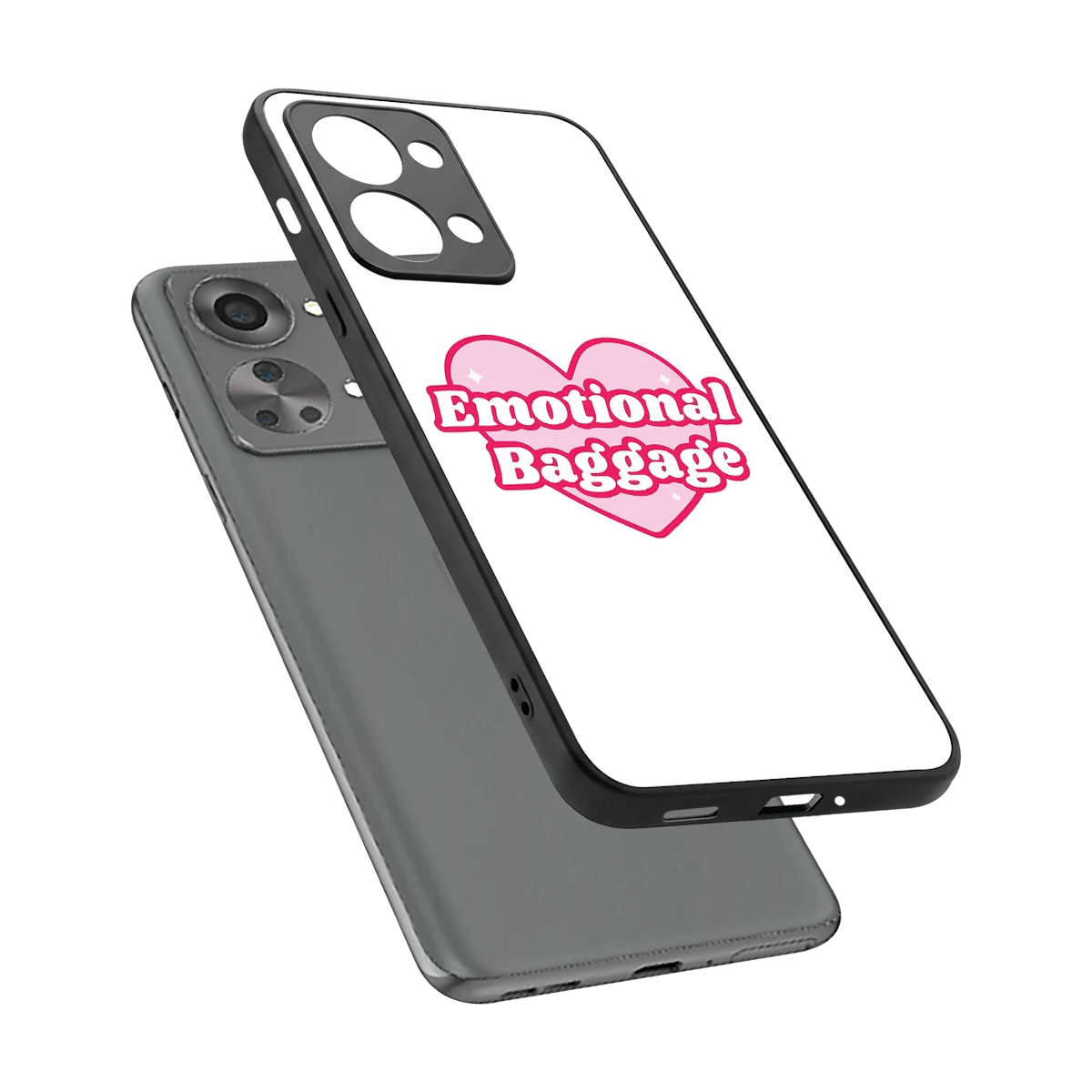 Emotional Baggage sleek oneplus nord 2t cover with tempered glass back and TPU edges