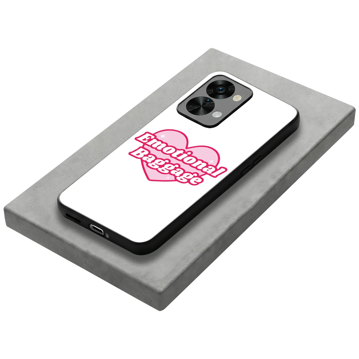 Emotional Baggage stylish phone case for oneplus nord 2t | glossy glass and slim fit