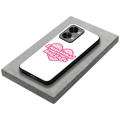 Emotional Baggage stylish phone case for oneplus nord 2t | glossy glass and slim fit