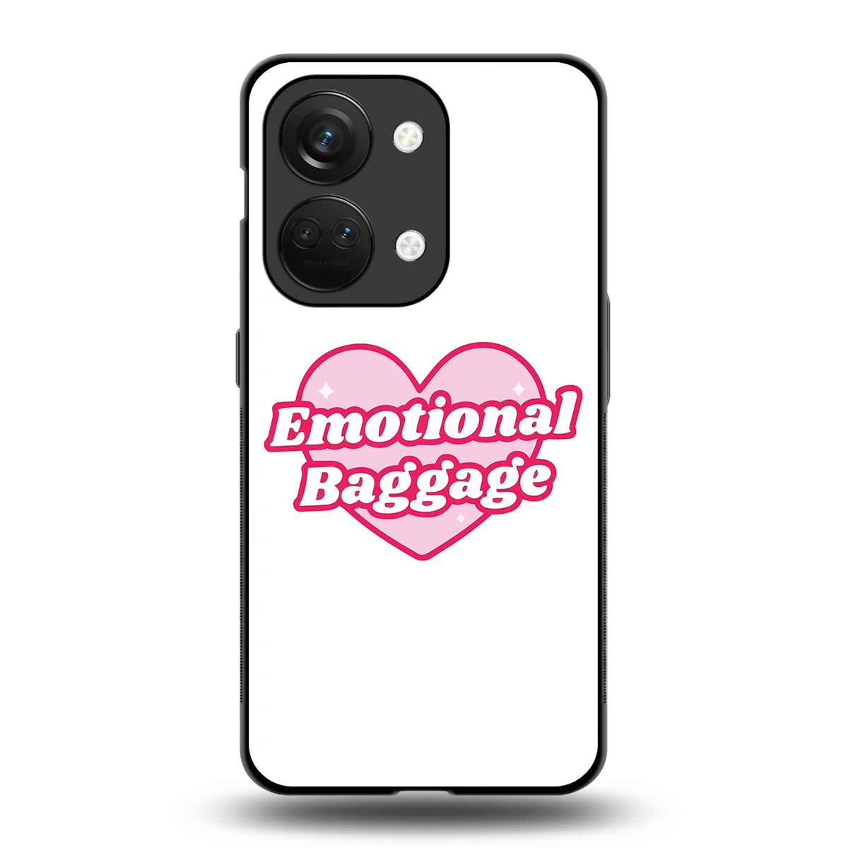 Emotional Baggage back phone cover | glass case for oneplus nord 3