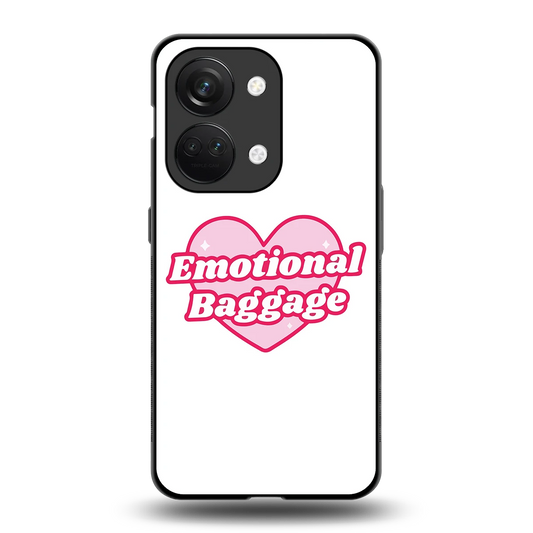 Emotional Baggage back phone cover | glass case for oneplus nord 3