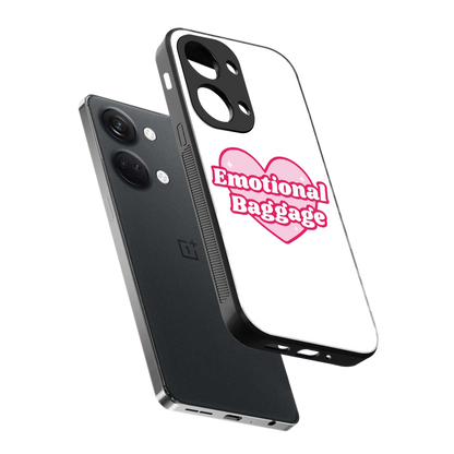 Emotional Baggage sleek oneplus nord 3 cover with tempered glass back and TPU edges