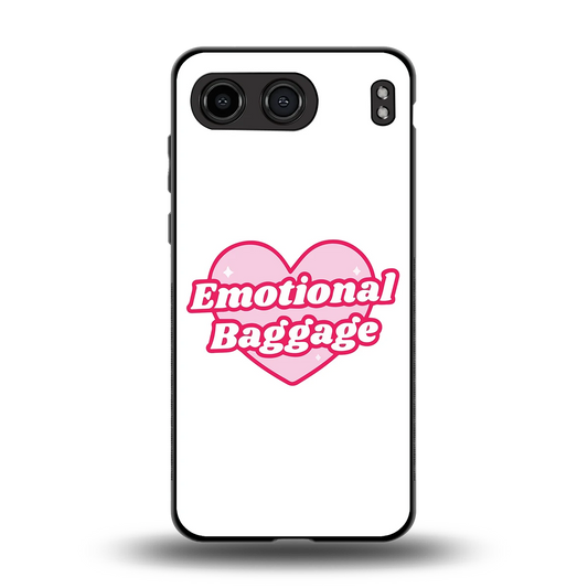 Emotional Baggage back phone cover | glass case for oneplus nord 4