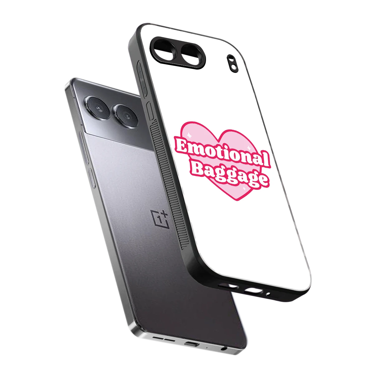 Emotional Baggage sleek oneplus nord 4 cover with tempered glass back and TPU edges