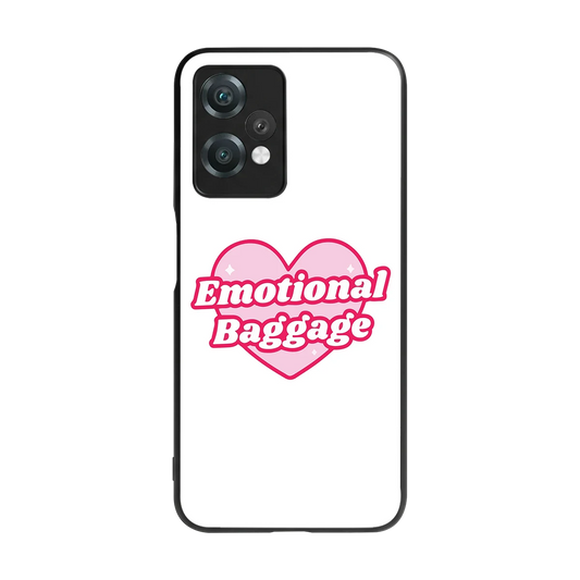 Emotional Baggage back phone cover | glass case for oneplus nord ce 2 lite