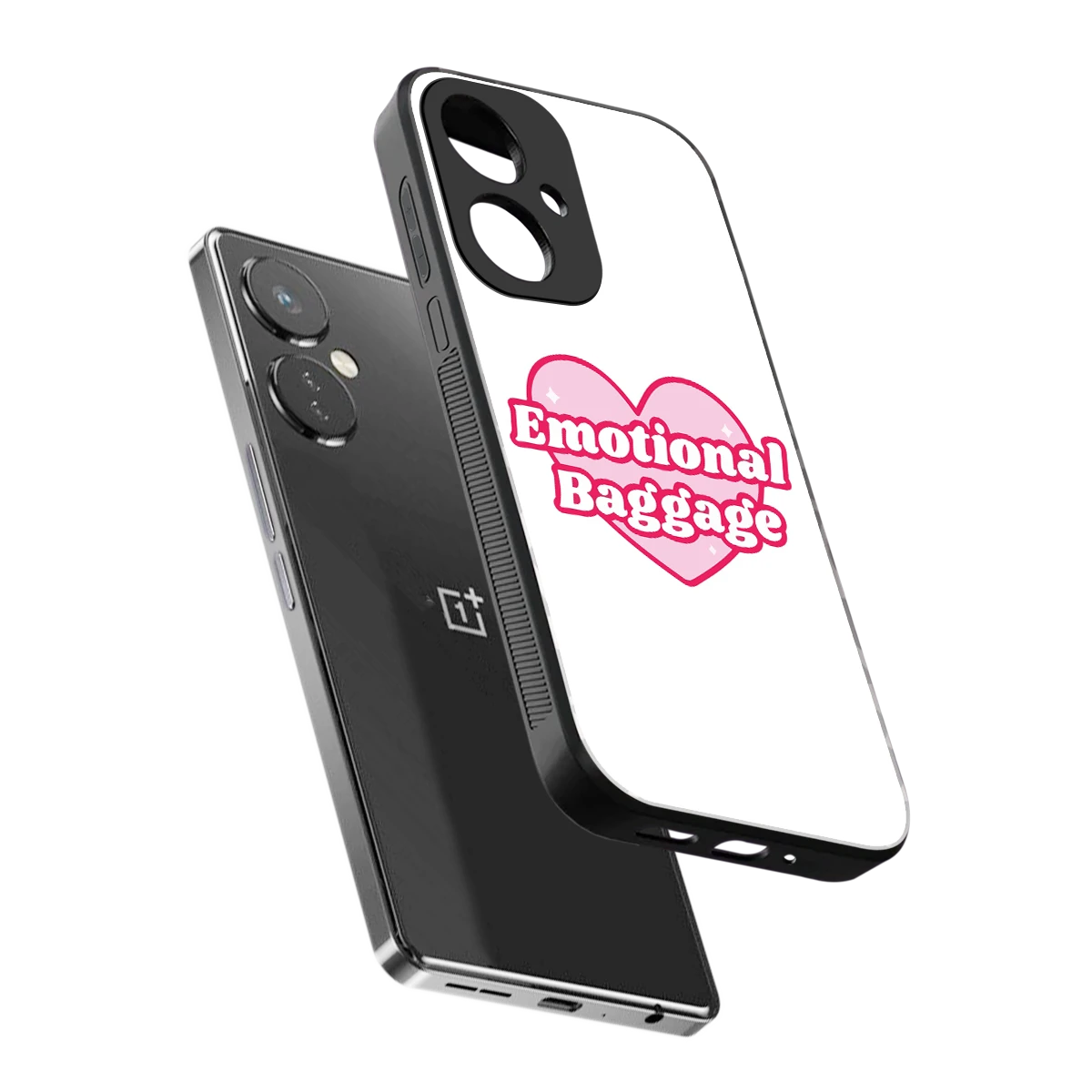 Emotional Baggage sleek oneplus nord ce 3 cover with tempered glass back and TPU edges