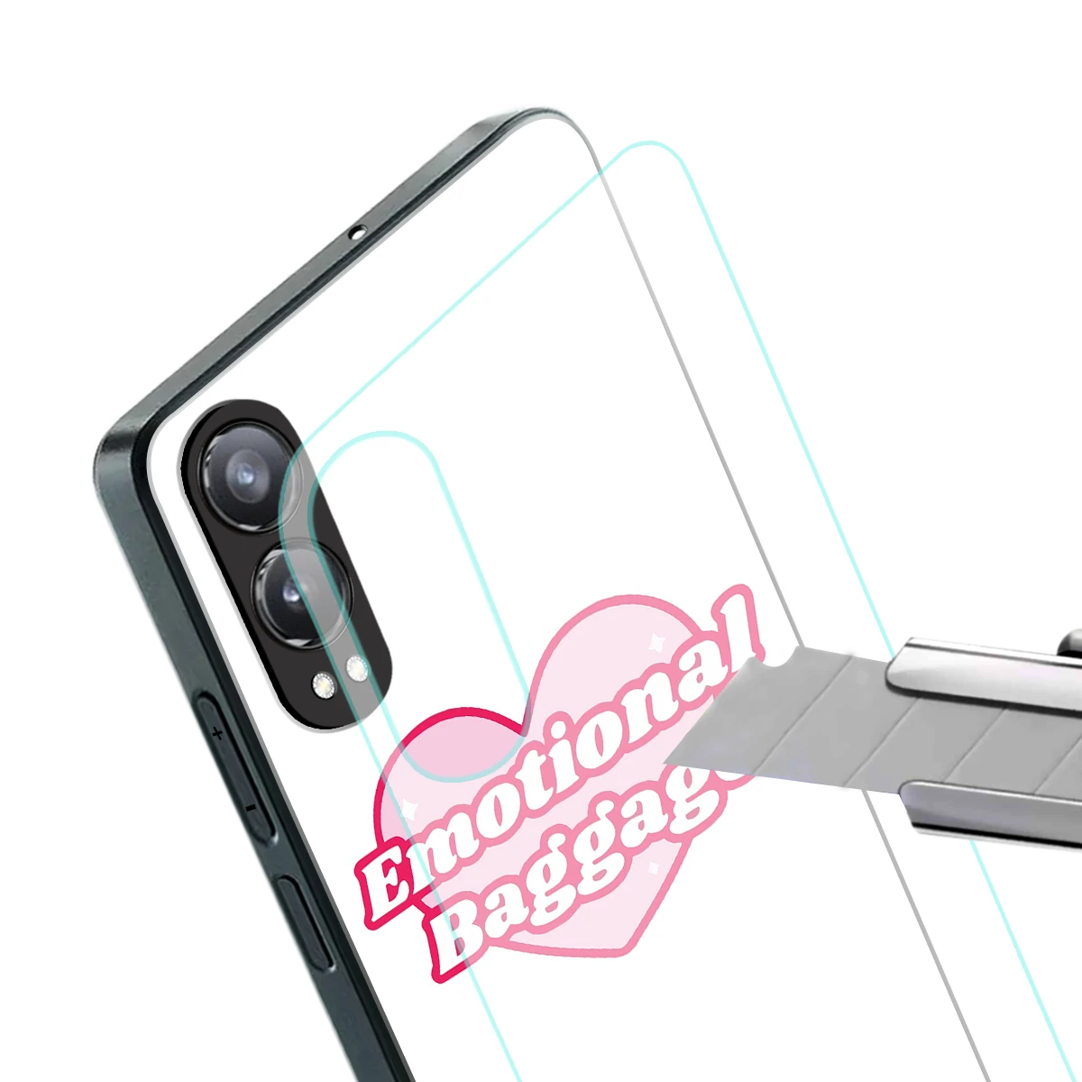 Emotional Baggage stylish phone case for oneplus nord ce 4 lite | glossy glass and slim fit