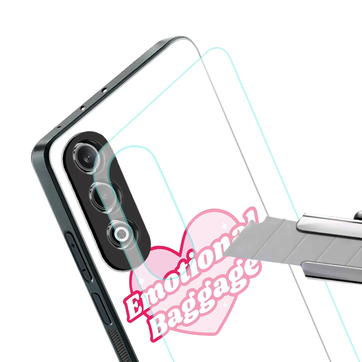 Emotional Baggage stylish phone case for oneplus nord ce 4 | glossy glass and slim fit