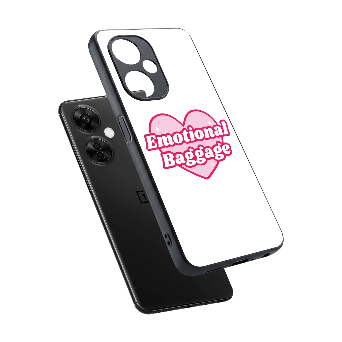 Emotional Baggage sleek oneplus nord ce 3 lite cover with tempered glass back and TPU edges