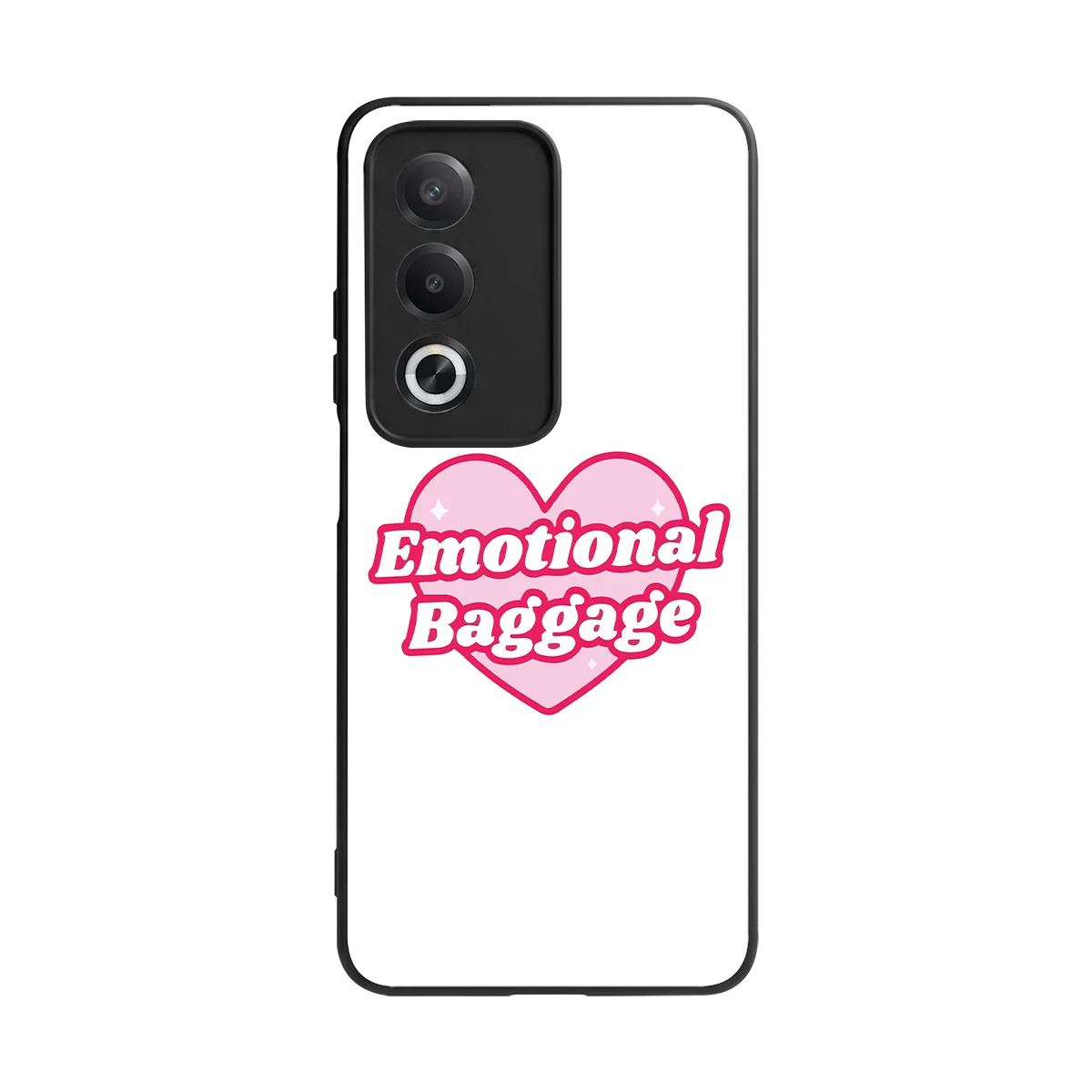 Emotional Baggage back phone cover | glass case for oppo a3 pro