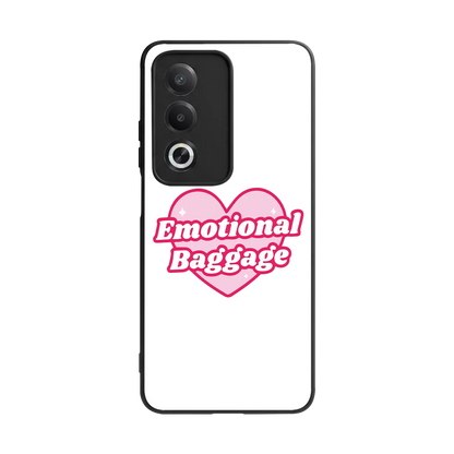 Emotional Baggage back phone cover | glass case for oppo a3 pro