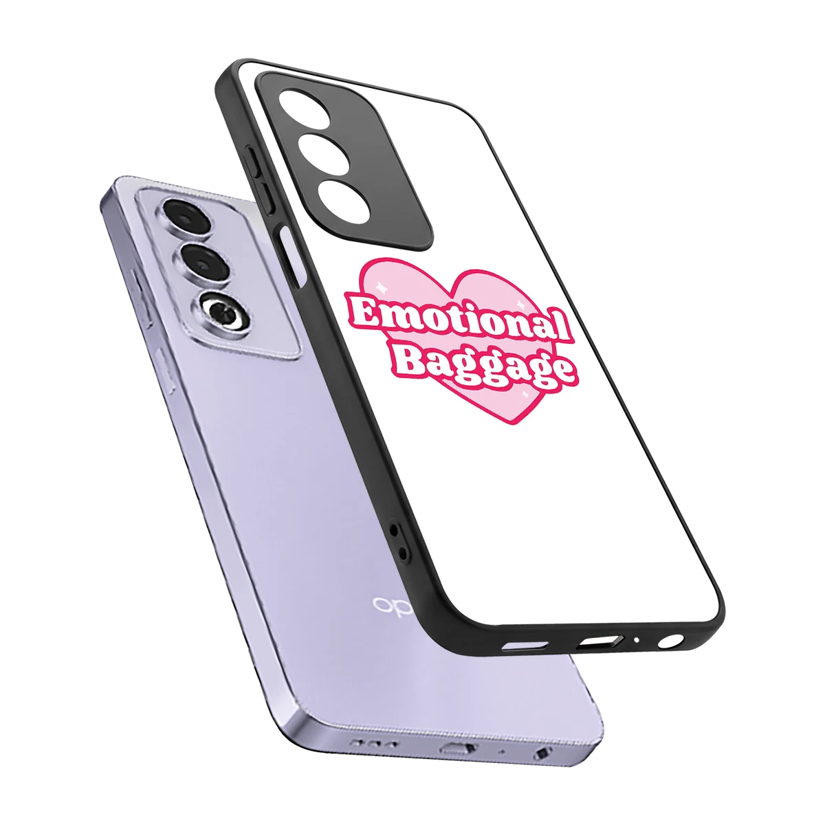 Emotional Baggage sleek oppo a3 pro cover with tempered glass back and TPU edges