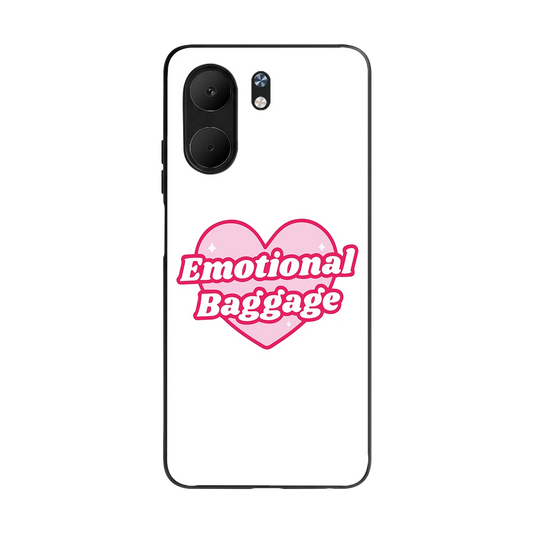 Emotional Baggage back phone cover | glass case for oppo a5x 5g