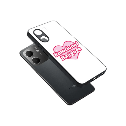 Emotional Baggage sleek oppo a5x 5g cover with tempered glass back and TPU edges