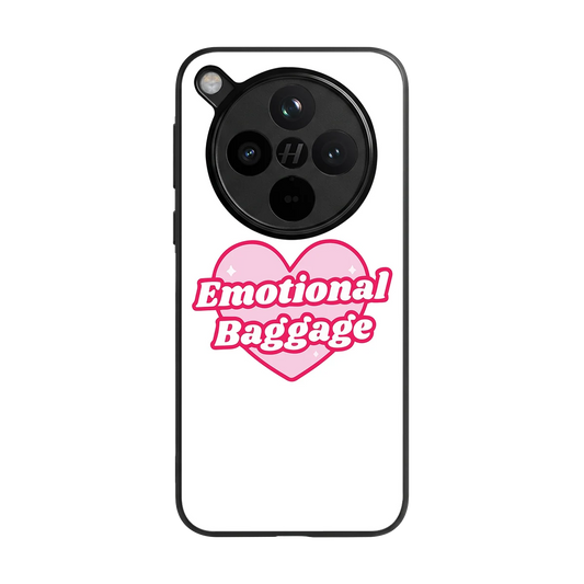 Emotional Baggage back phone cover | glass case for oppo find x8