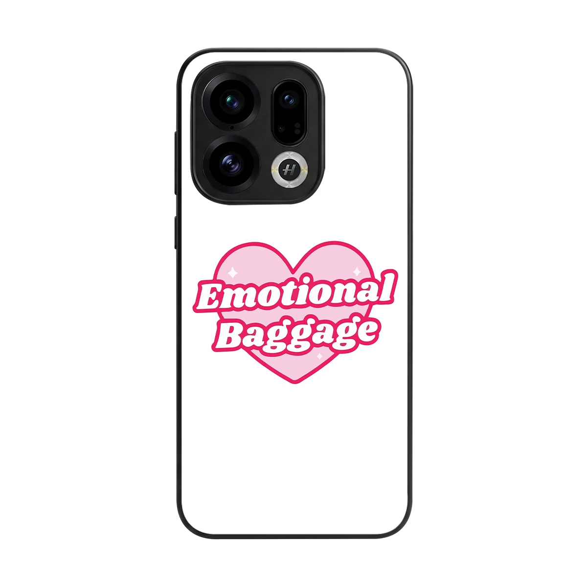 Emotional Baggage back phone cover | glass case for oppo find x9