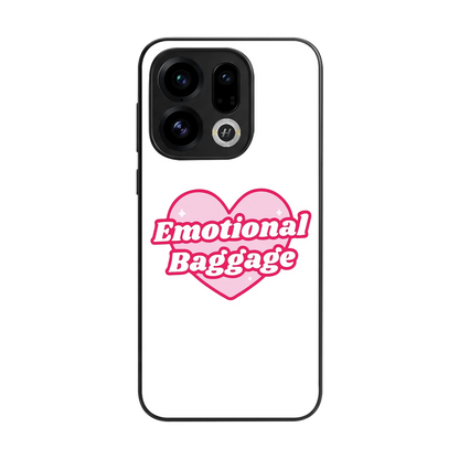 Emotional Baggage back phone cover | glass case for oppo find x9