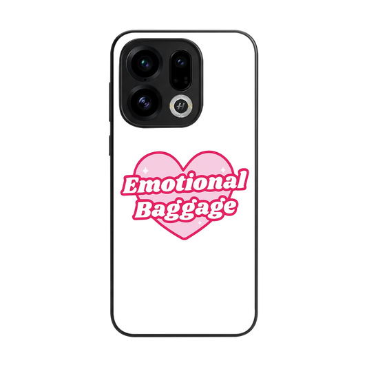 Emotional Baggage back phone cover | glass case for oppo find x9