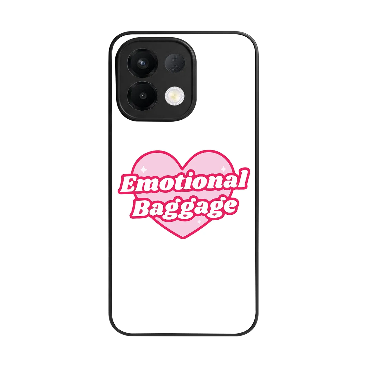 Emotional Baggage back phone cover | glass case for oppo k13 5g