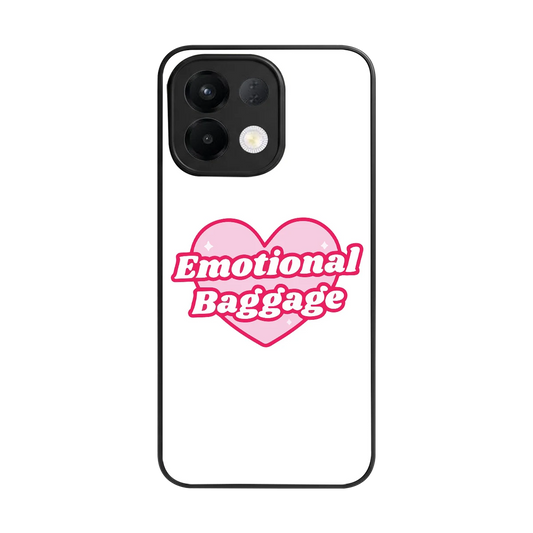 Emotional Baggage back phone cover | glass case for oppo k13 5g