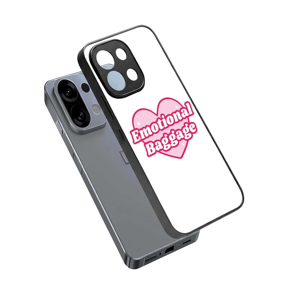 Emotional Baggage sleek oppo k13 5g cover with tempered glass back and TPU edges