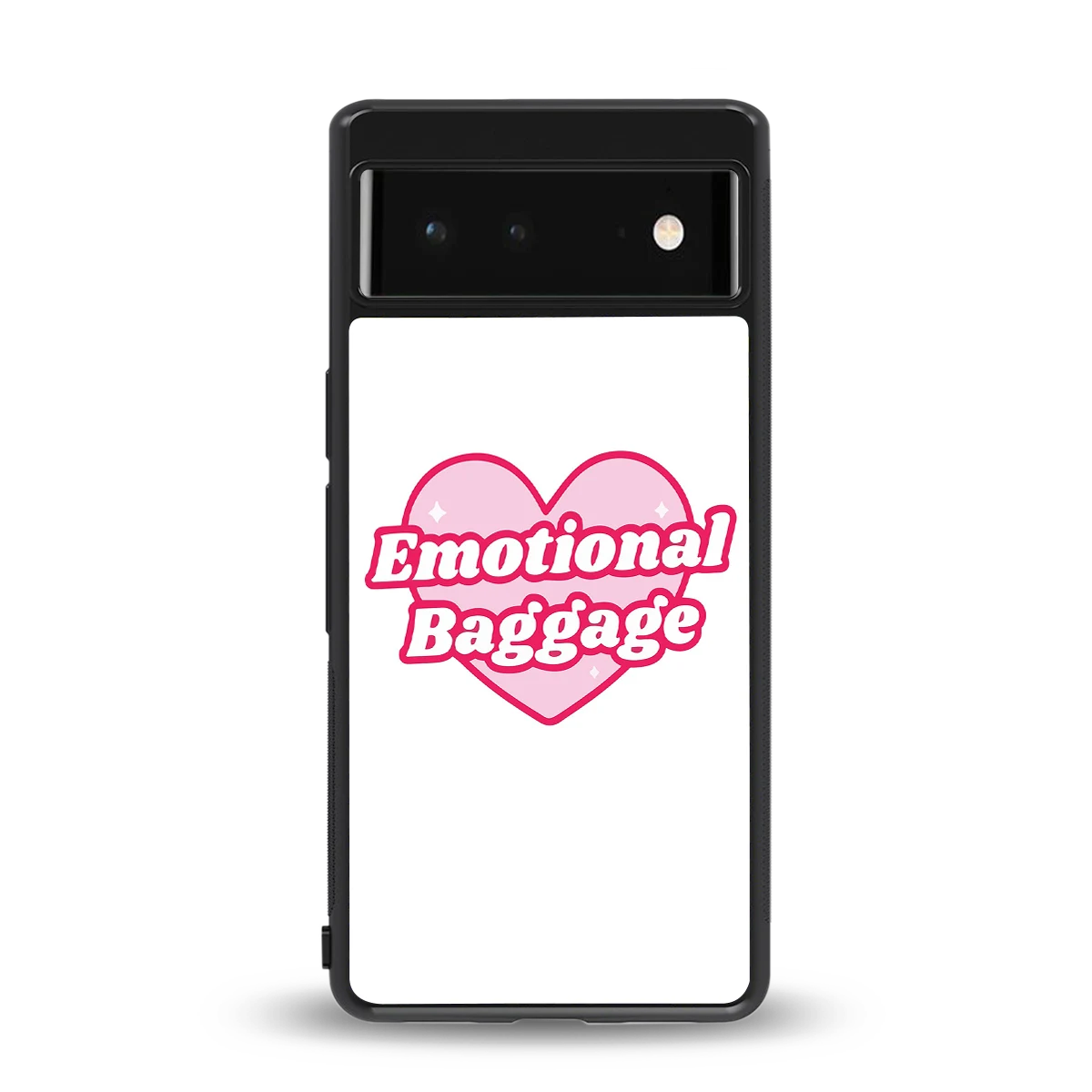 Emotional Baggage back phone cover | glass case for google pixel 6