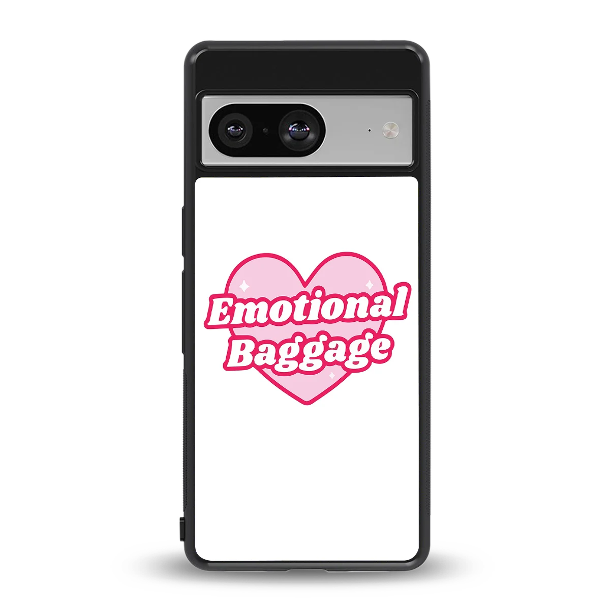 Emotional Baggage back phone cover | glass case for google pixel 8