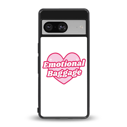 Emotional Baggage back phone cover | glass case for google pixel 8