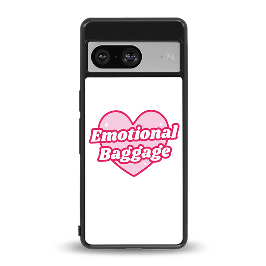 Emotional Baggage back phone cover | glass case for google pixel 8