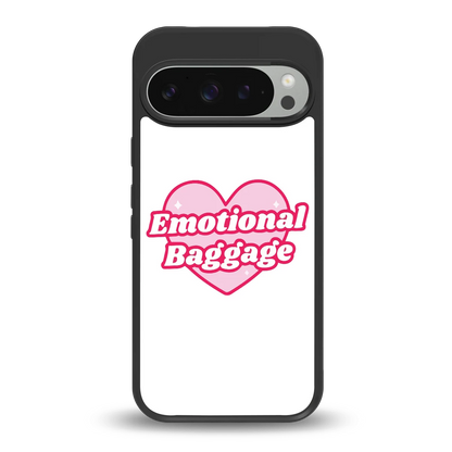 Emotional Baggage back phone cover | glass case for google pixel 9 pro