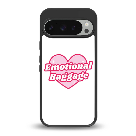 Emotional Baggage back phone cover | glass case for google pixel 9 pro