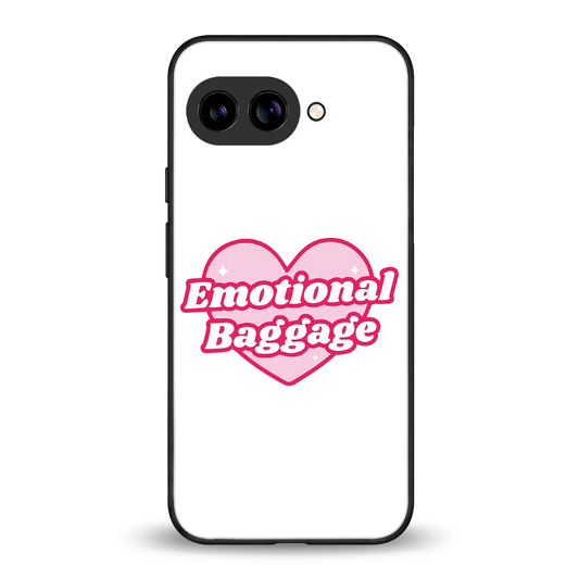 Emotional Baggage back phone cover | glass case for google pixel 9a