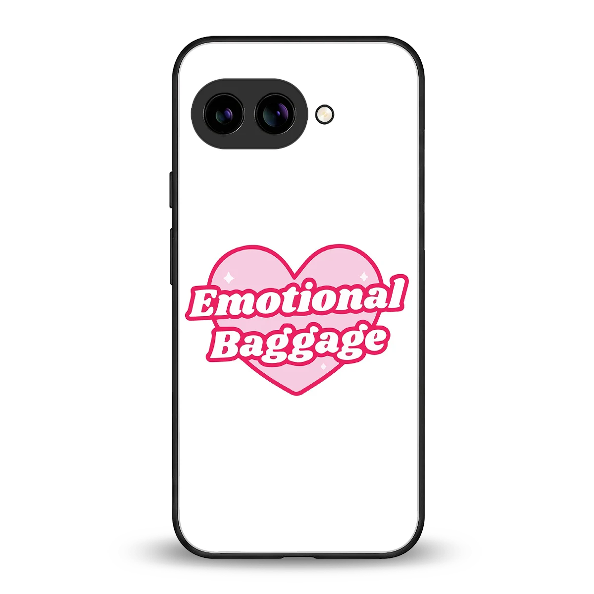 Emotional Baggage back phone cover | glass case for google pixel 10a