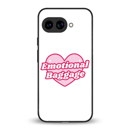 Emotional Baggage back phone cover | glass case for google pixel 10a