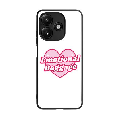 Emotional Baggage back phone cover | glass case for redmi 12 5g