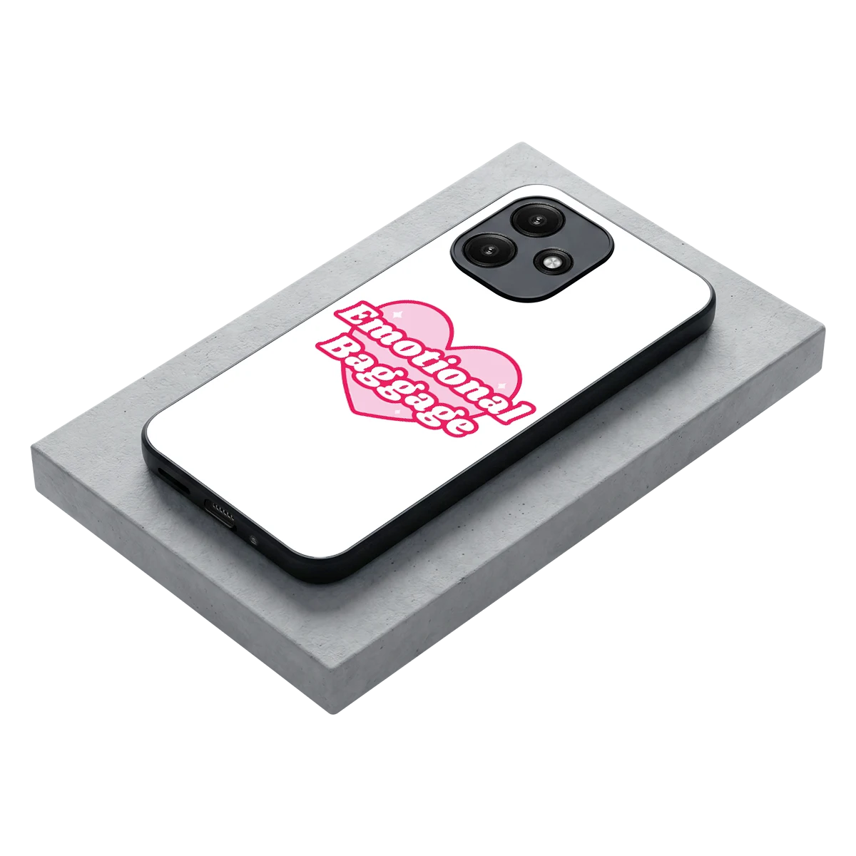 Emotional Baggage stylish phone case for redmi 12 5g | glossy glass and slim fit