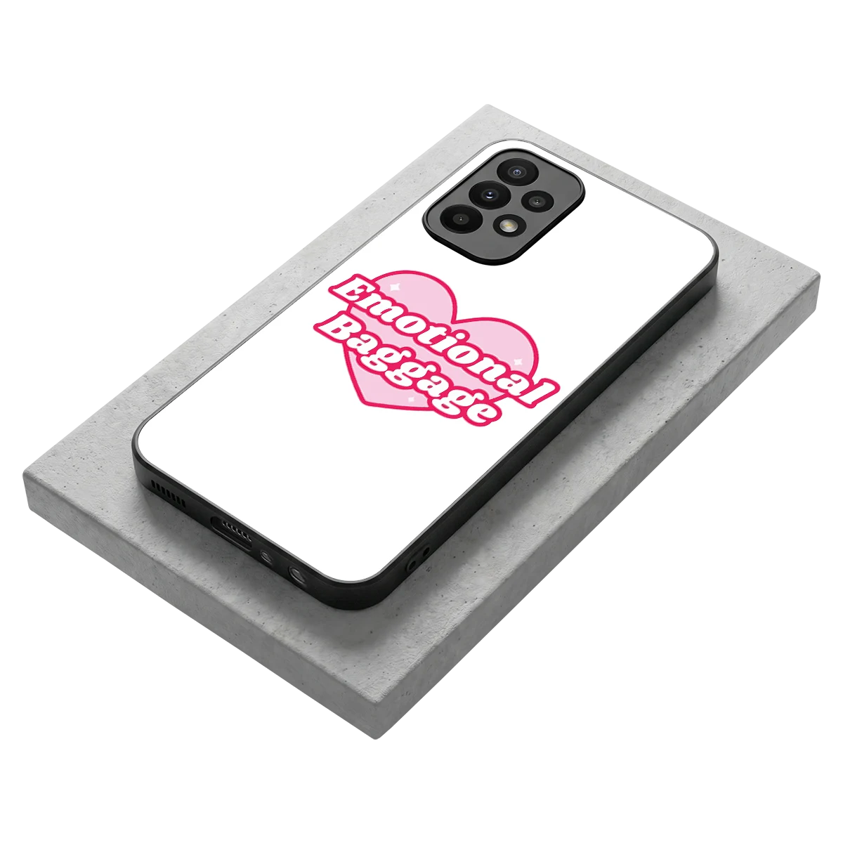 Emotional Baggage stylish phone case for samsung galaxy a23 | glossy glass and slim fit