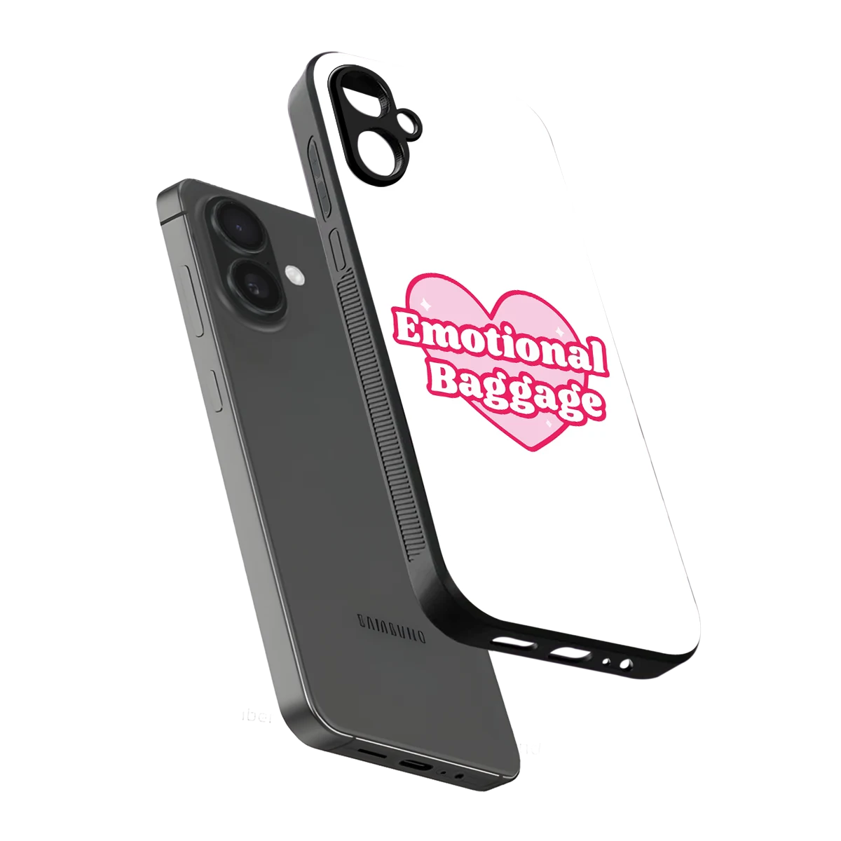 Emotional Baggage sleek samsung galaxy a06 5g cover with tempered glass back and TPU edges