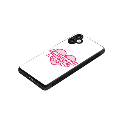 Emotional Baggage stylish phone case for samsung galaxy a06 5g | glossy glass and slim fit