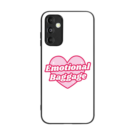 Emotional Baggage back phone cover | glass case for samsung galaxy m14 5g