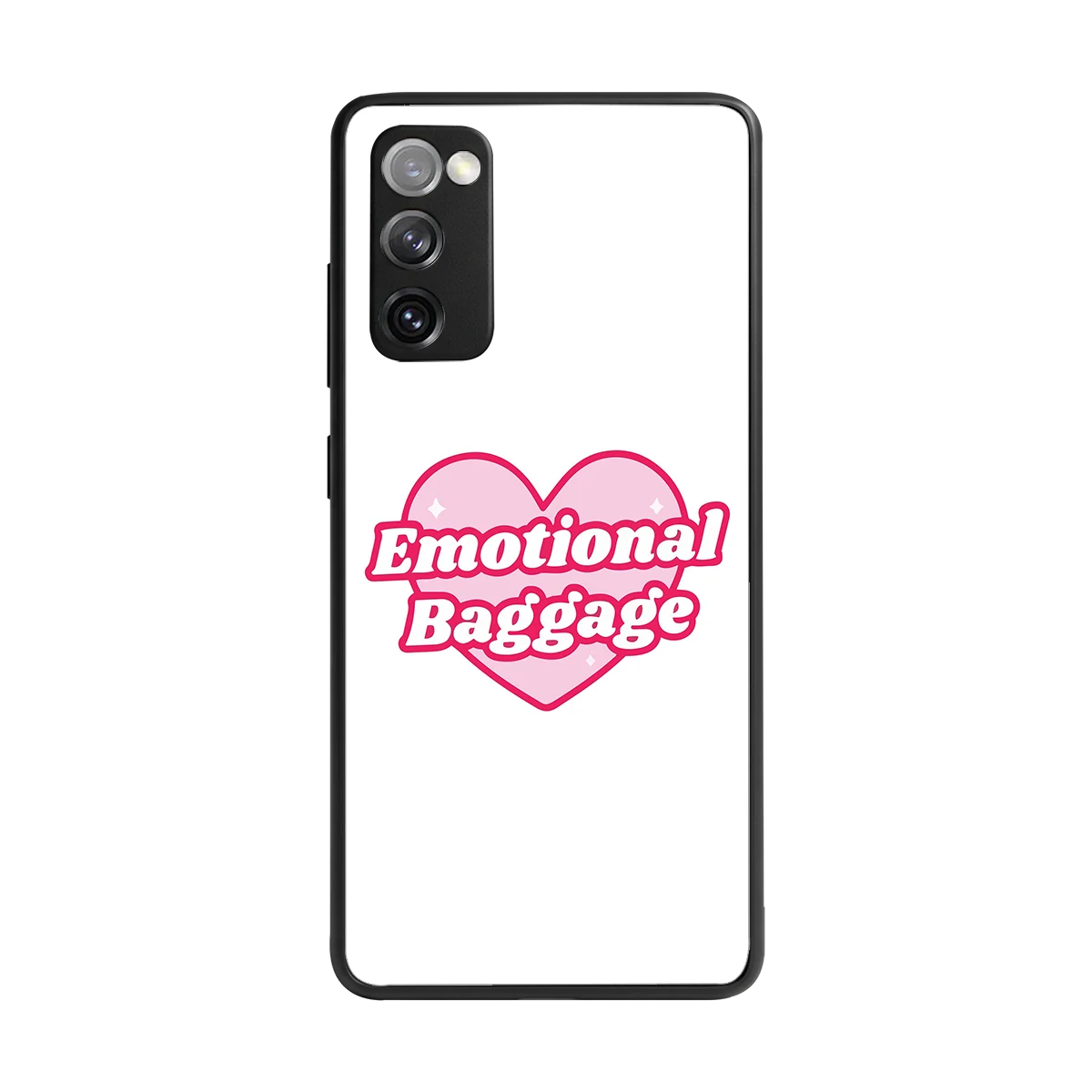 Emotional Baggage back phone cover | glass case for samsung galaxy s20 fe